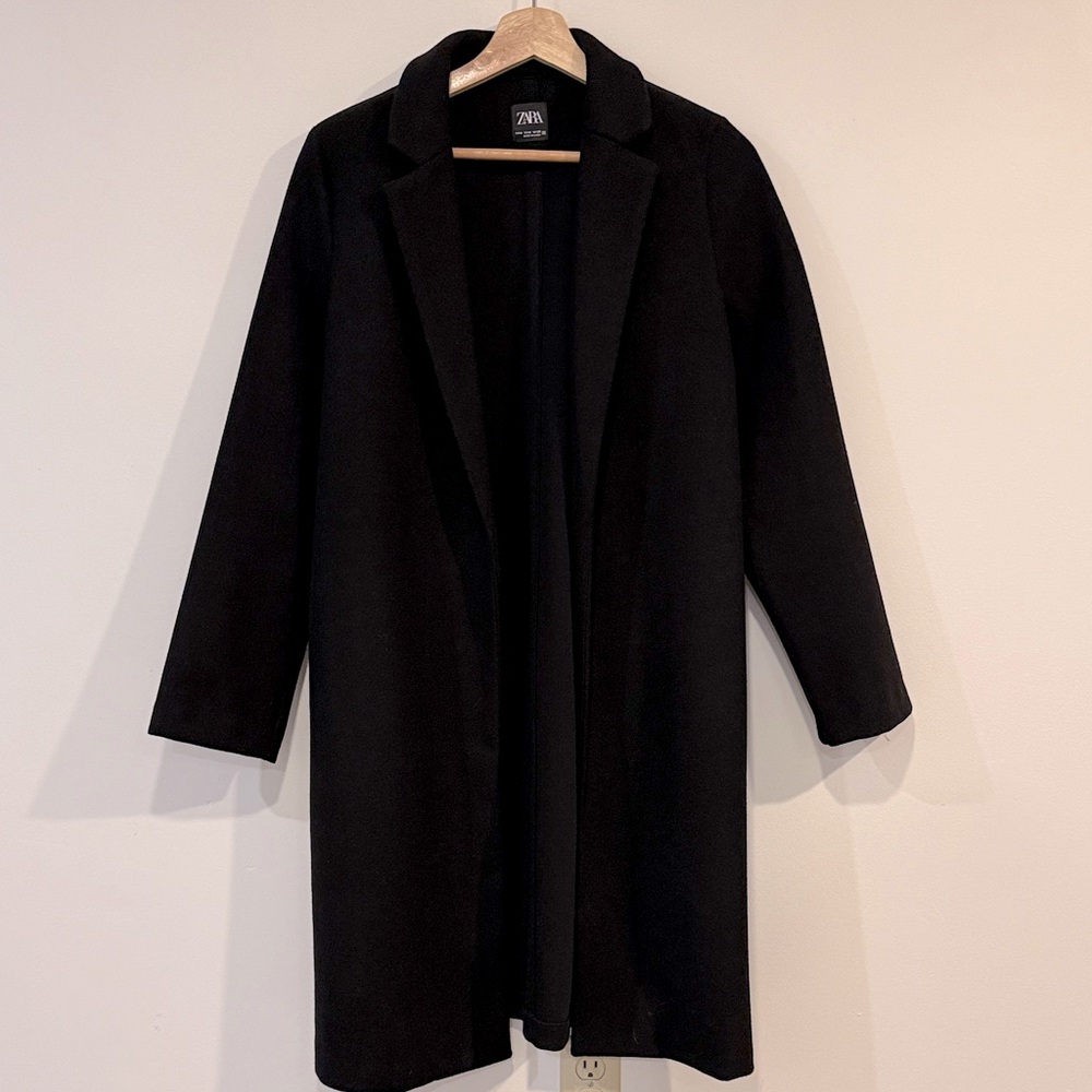 Zara Women's Sweater Coat - Black